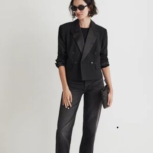 Madewell Tuxedo Cropped Blazer